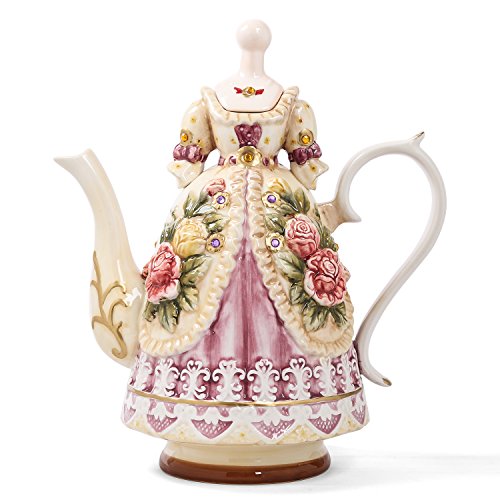 FORLONG FL5008 Large Teapot Ceramic Coffee Pot with Lid Vases Home Decor