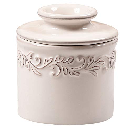 Butter Bell - The Original Butter Bell Crock by L. Tremain, French Ceramic Butter Dish, Antique Collection, White Linen
