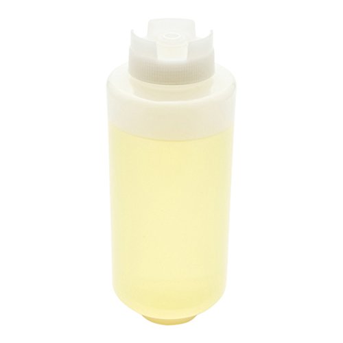 Restaurantware 32oz. FIFO Inverted Plastic Squeeze Bottle with Refill and Dispensing Lids - First In First Out - Perfect for Restaurants,