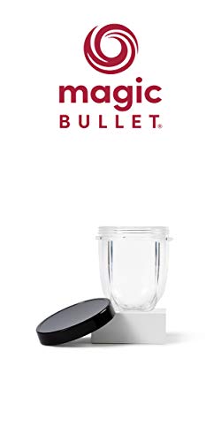 Magic Bullet 12 oz Short Cup with Resealable Lid, Clear/Black