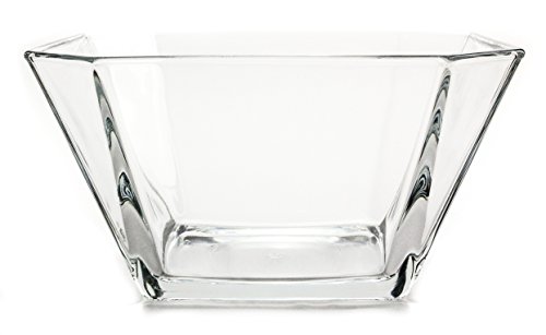 Red Co. Modern Geometric Clear Glass Serving Centerpiece Bowl, 64 Ounce