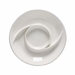 Casafina Cook & Host Collection Stoneware Ceramic Chip & Dip Serving Dish 12.75" (White)