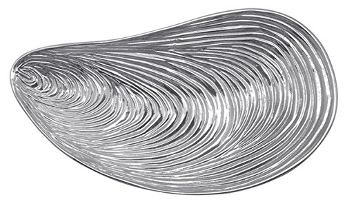MARIPOSA Large Mussel Platter, Silver