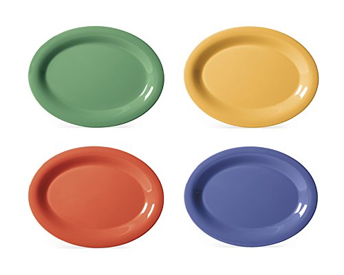 GET OP-950-MIX-EC Melamine Oval Serving Platter Dinner Plate