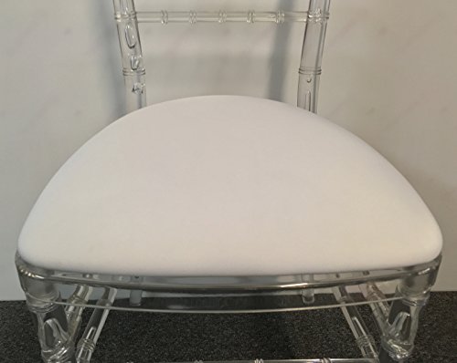 Banquet Tables Pro Spandex Slipcover for Hard Chiavari Cushion (100 Pack) (White)