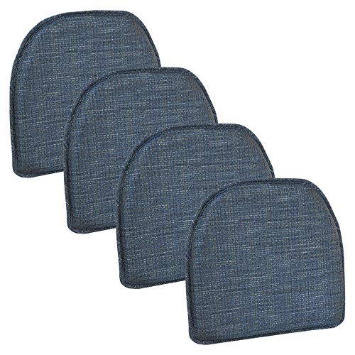 Klear Vu Gripper Kahuna Non-Slip Chair Cushions, 15" x 16", Set of 4, Blue