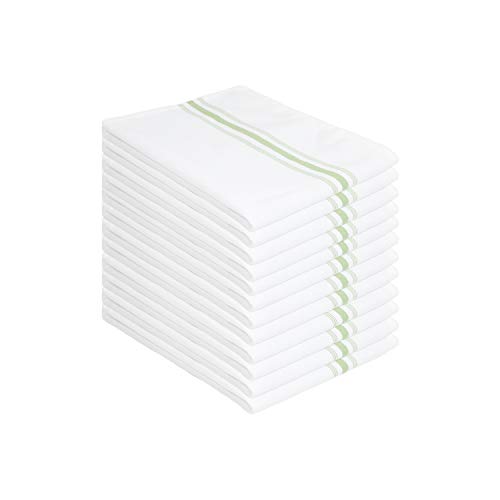 Arkwright LLC Arkwright Bistro Dinner Napkins Bulk Pack of 12, Professional  Restaurant Quality Kitchen Dish Towels (18 x 22 Inch, Green)