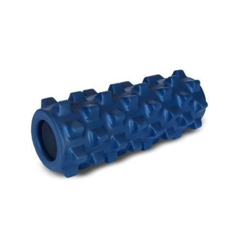 RumbleRoller - Half Size 12 Inches - Blue - Original - Textured Muscle Foam Roller - Relieve Sore Muscles- Your Own Portable