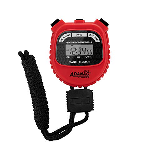 Marathon Adanac 3000 Digital Stopwatch Timer - Acrylic Lens Display for Easy Cleaning | Commercial Grade Waterproof Shock