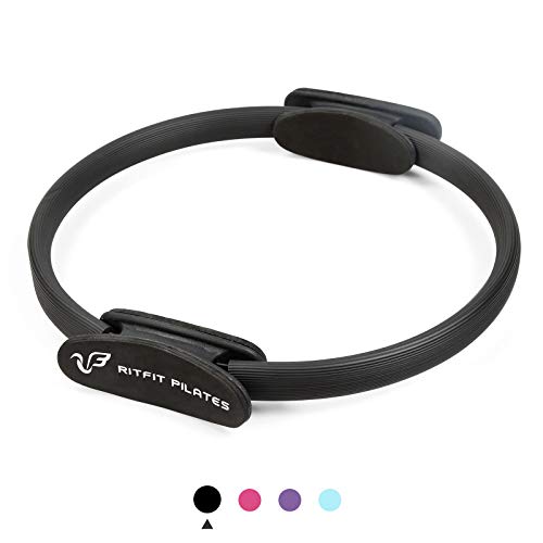 RitFit Pilates Ring â€“ Premium Power Resistance Full Body Toning Fitness Circle - with Carrying Bag and Bonus eBook(Black)