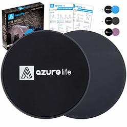 A AZURELIFE Exercise Core Sliders, 2 Pack Dual Sided Exercise Gliding Discs Use on All Surfaces, Light and Portable, Perfect