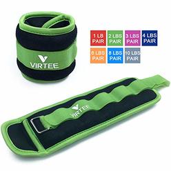 Virtee Ankle/Wrist Weights for Women, Men, Kids - Arm Leg Weights Set with Adjustable Strap - Running, Jogging, Gymnastic, Physical The