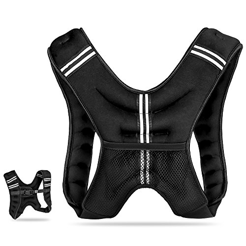 JBM international JBM Weighted Vest 12 lb for Men and Women Neoprene Fabric Sand Filling & Adjustable Buckle Strap for Workout Cross Fit