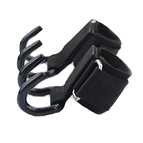 Plustrong Weight Lifting Rod Hooks Heavy Duty Wrist Wraps Power Weight Lifting Training Gym Grips Straps Workout Hooks