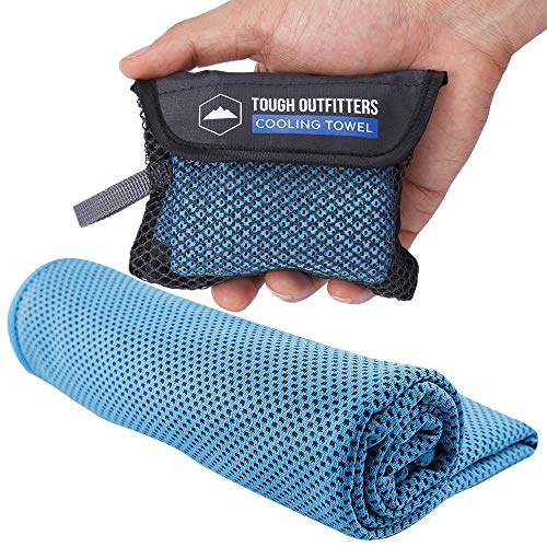Tough Outdoors Cooling Towel - Neck Cooler Wrap for Summer Heat - Cool Bandana Scarf for Hot Weather Sports - Ice Towel Sweat Rag for Golf,