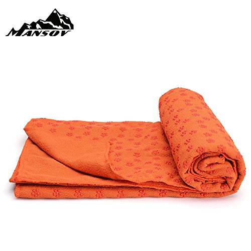 Mansov Yoga Towel, Pilates Camping Outdoor Towel, For Bikram, Hot Yoga, Fitness, Exercise. Anti-Slip, Ultra Absorbent,