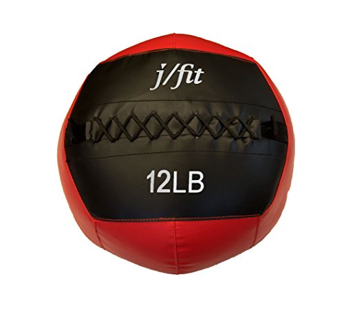 j/fit Medicine Ball, Red/Black, 12-Pound
