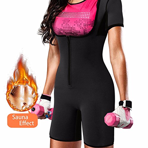QUAFORT Full Body Shapewear Sauna Suit Neoprene Weight Loss Gym Shapers  with Sleeve