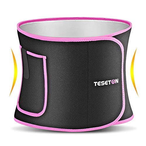 TESETON Premium Waist Trimmer for Women & Men, Nano Coating Easy to Clean More Sweat, Workout Body Belts, Waist Trainer for