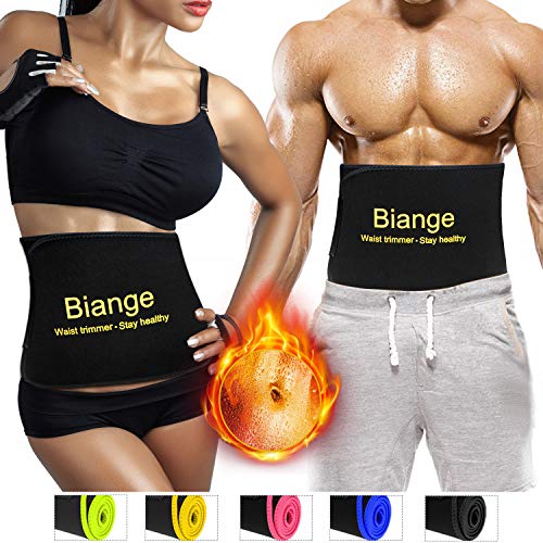 Biange Plus Size Waist Trimmer for Women Men Sweat Waist