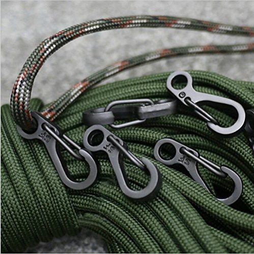 SZHOWORLD 10PCS/LOT Mini SF Spring Backpack Clasps Climbing Carabiners EDC Keychain Camping Bottle Hooks Paracord Tactical