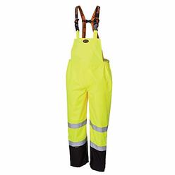 Pioneer Ripstop High Visibility Bib Pant - Safety Rain Gear â€“ Hi Vis, Waterproof, Reflective, Work Overalls for Men â€“