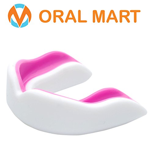 Oral Mart White/Pink Youth Mouth Guard for Kids - Youth Mouthguard for Karate, Flag Football, Martial Arts, Taekwondo,