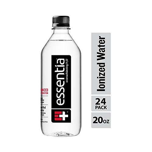 Essentia Water LLC Essentia Water; 20-oz. Bottles; Case of 24; Ionized Alkaline Bottled Water; Electrolyte Infused for Smooth Taste; pH 9.5 or