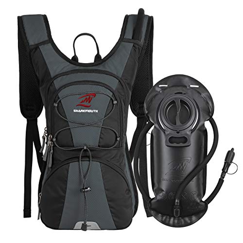 SHARKMOUTH FLYHIKER Hiking Hydration Backpack Pack with 2.5L BPA Free Water Bladder, Lightweight and Comfortable for Short