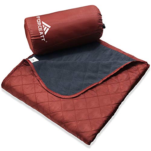 Forceatt Camping Blanket, Picnic Blanket for Outdoors Wearing, Warm, Light, Thick, Machine Washable, 140cm 200cm, Suitable