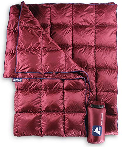 Horizon Hound Down Camping Blanket - Outdoor Lightweight Packable Down Blanket Compact Waterproof and Warm for Camping Hiking