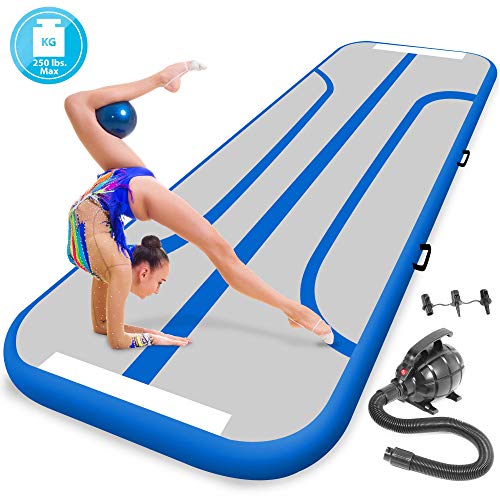 SereneLife Gymnastics Inflatable Air Tumbling Mat - 13 Ft Outdoor/Home  Indoor Gymnastics Mat Air Track Tumbling Mat - Floor