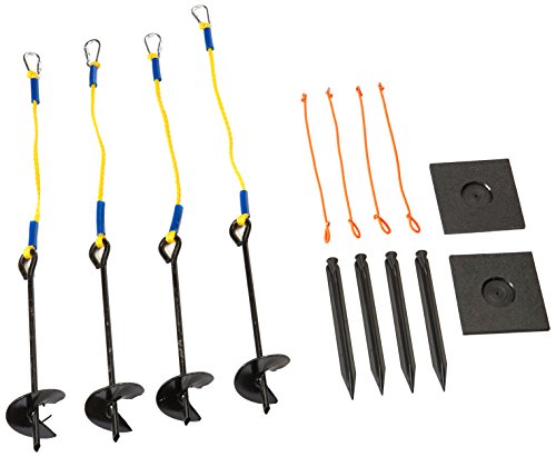 Park & Sun Sports Outdoor Volleyball Beach/Sand Adaptor Kit with Ground Stakes: Auger Anchor Set