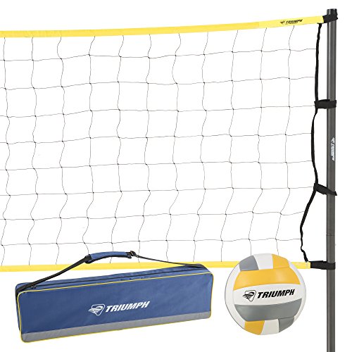 Triumph Sports USA Triumph Classic Volleyball Set - Includes Regulation Size Volleyball, Pump and Padded Carry Case
