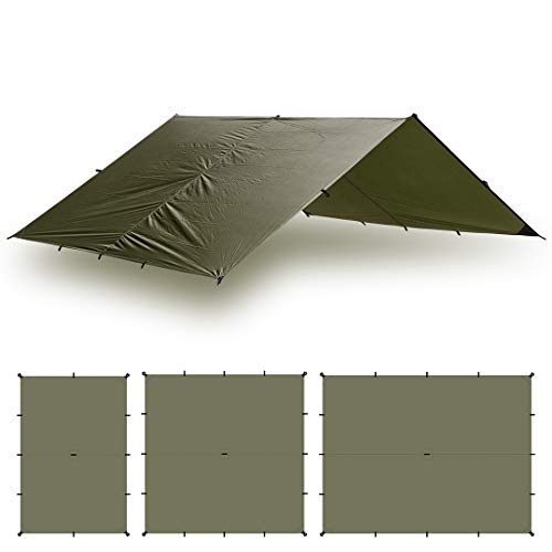 zelt gegen hitze schützen Wady 3-in-1 Notfall-Decke, -Zelt und -Schlafsack, Hitze-reflektierend, wasserdicht, Mylar, Thermo-Schutz, Überlebensausrüstung zum Camping/Wandern : Size:1set=(OD72*ID18*10.5mm) +(OD72*ID42*14.5mm) Roof Tent Solar Panel Hängematte mit Fransen 200