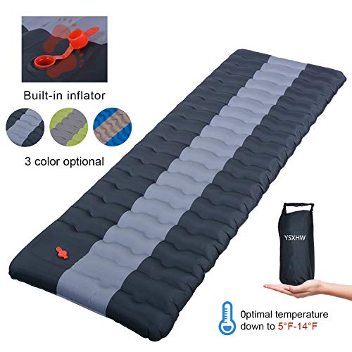 YSXHW Self Inflating Camping Pads Thick 4.7 Inch Lightweight Camping Sleeping Pad Ultralight,Compact, Waterproof PVC