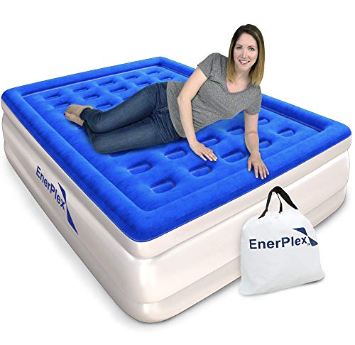 EnerPlex Never-Leak Queen Air Mattress with Built in Pump Raised