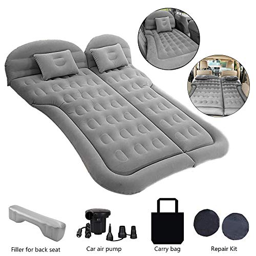 ISWEES Car Bed Air Mattress,SUV RV Sleeping Pad for Kid Adult,Camping Travel Bed for Truck Back Seat Tent with Pump,Inflatable