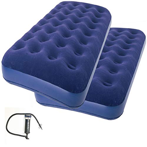 ZALTANA 2-Piece of Zaltana Twin Size Air Mattress with Double Action Hand Pump (Including 3 valves) (AMNx2+AP3)