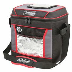 Coleman Soft Cooler Bag | Keeps Ice Up to 24 Hours | 30 Can Cooler, Red