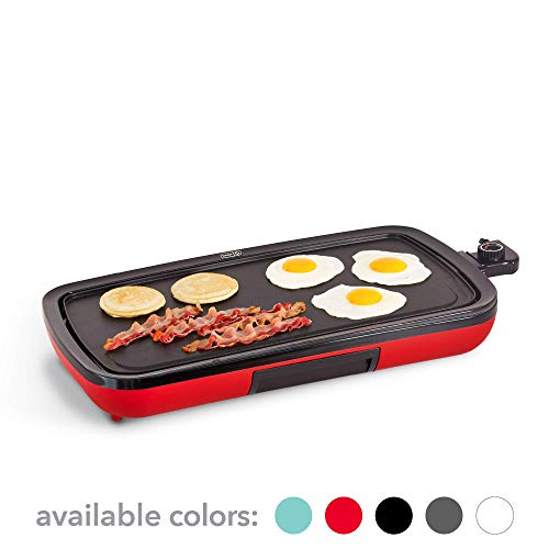 DASH DEG200GBRD01 Everyday Nonstick Electric Griddle for Pancakes, Burgers, Quesadillas, Eggs & other on the go Breakfast,