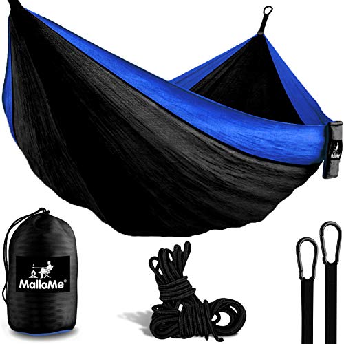 MalloMe Camping Hammock With Ropes - Double & Single Tree Hamock Outdoor Indoor 2 Person Tree Beach Accessories â€“