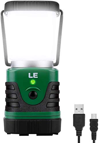 Lighting EVER LE LED Camping Lantern Rechargeable, 1000LM, 4 Light Modes, 4400mAh Power Bank, IP44 Waterproof, Perfect Lantern Flashlight