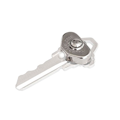 Lucky Line Smallest LED Thumb Light for Keys, Screwdrivers, Measuring Tape, Cabinets, Pet Leashes & More (90701), Silver