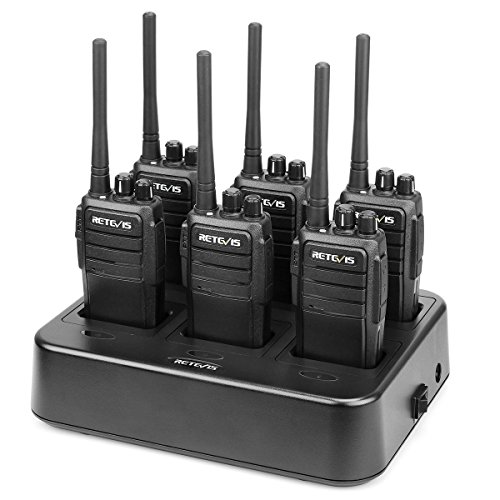 Retevis Case of 6,Retevis RT21 Two Way Radios Long Rang, Walkie Talkies for Adults, Hands Free 2 Way Radios for Business with Six-Way
