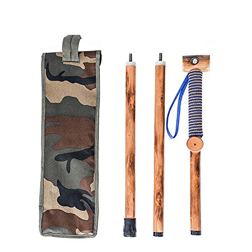 FOREST PILOT 3 Piece Wooden Walking Stick Wood Cross Head with a