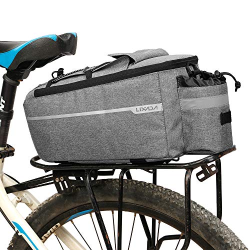 Lixada Insulated Trunk Cooler Bag for Warm or Cold Items,Bicycle Rear Rack Storage Luggage,Reflective MTB Bike Pannier Bag