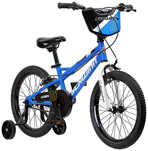 Schwinn Koen Boys Bike for Toddlers and Kids, 18-Inch Wheels, Blue