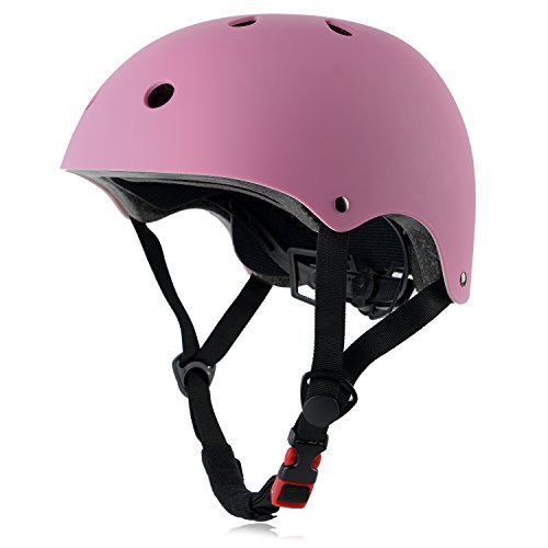 OUWOER Kids Bike Helmet, CPSC Certified, Adjustable and Multi-Sport, from Toddler to Youth, 3 Sizes (Pink)