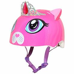 Raskullz 1210010-DKP-5 Girls Kitty Tiara Helmet, Dark Pink, Ages 5+